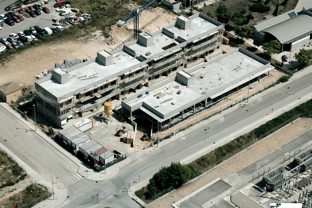 Obras de Construcción de la Casa Cuartel de la Guardia Civil en Son Bugadelles. Calvià. Majorque.